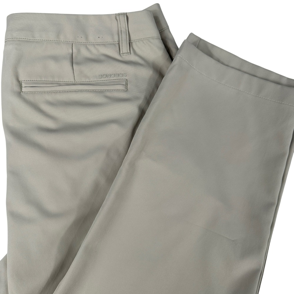 Bonobos Golf Pants Mens 35x30(Actual 35x25.5) Slim Fit Beige Performance‎ Golf